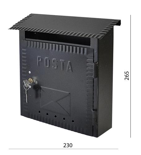 Poštovní schránka H 230 x L 270 x W 70 mm